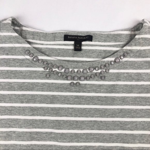 Banana Republic Striped Bell Sleeve Top - Picture 2 of 5